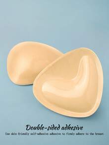 2pcs Silicone Triangle Thick Adhesive Bra, Double-Sided Self-Adhesive Invisible Nipple Covers - Multicolor - View 6