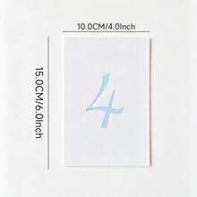 10 quadratische Tischnummern-Karten, geeignet für Hochzeits- und Veranstaltungs-Sitzordnung, Papier-Tischnummern-Karten mit Holzsockel, minimalistischer eleganter Stil, hochwertiger Karton - Weiß - Übersicht 4