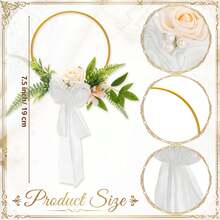 Bridal Bridesmaid Wedding Floral Hoop Wreath Artificial Flower Bouquet For Party Ceremony Anniversary Dinning Wedding Table Centerpieces Decor - Multicolor - View 9