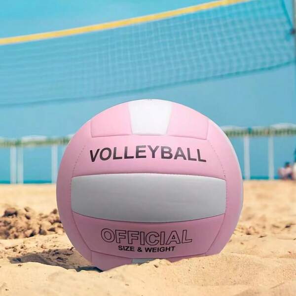 1pc Standard Volleyball, Thickened PU Material, Waterproof And Explosion-Proof Design, Durable For Indoor And Outdoor Sports, Unisex