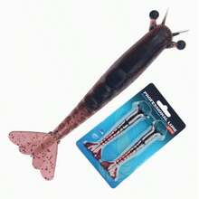 Set Umpan Udang Lunak 2 Buah dalam Kotak, Umpan Pancing Udang Palsu Bionik, Umpan untuk Ikan Bass, Ikan Perch, dan Ikan Pike - MultiWarna - View 10