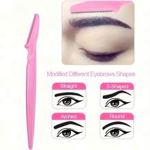 22 Colors Multi-Color Eyebrow And Facial Hair Trimmer - Randomly Shipped 9 Pieces, With Micro-Pore Protective Mesh And Cap, Designed For Women To Create Exquisite Eyebrows, Remove Skin Oil, Precise Facial Hair Trimming Tool, Unisex, You Deserve It! - A - View 3