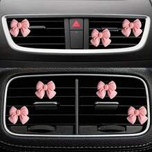 3/4/6 Pcs Pink Bow Car Interior Cute Car Interior Accessories Car Air Vent Decoration Clip Bow Car Air Vent Decoration Clip - A - View 18