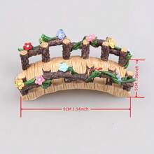 1pc Arch Bridge Sliding Window Micro Landscape Decoration, Mini Slide, Flower Bed And Arch Bridge, Resin Craft, For Fish Tank Scenery, Fairy Garden, Garden Decor, DIY Micro Landscape And Dollhouse Decoration - Multicolor - View 6