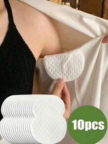 2/10/50/100 piezas Almohadillas desechables para sudor de axilas, duraderas & efectivas, transpirables & invisibles, absorbentes & ligeras, cómodas & sin olor, unisex - Blanco - Ver 13