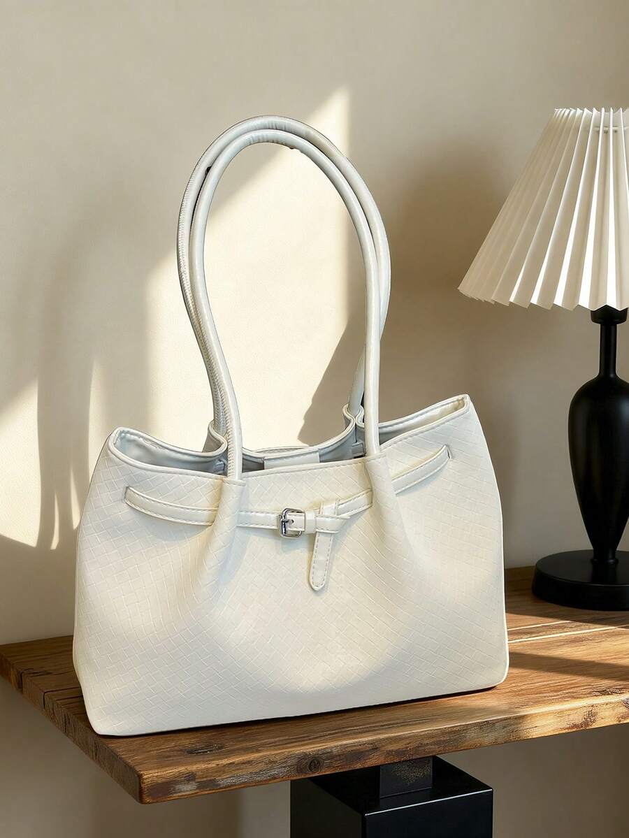 Premium Fashion Versatile Shoulder Commuter Bag For Women, Spring/Summer New Style, Large Capacity Tote Bag For Students, Woven Shopping Bag