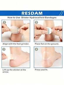 10/20pcs Multi-Shape Hydrocolloid Heel Blister Patches, Invisible Anti-Wear Foot Patches, Suitable For High Heels And New Shoes, Toe And Heel Cushion Patches, Daily Wear Waterproof Blister Patches - One Size - View 5