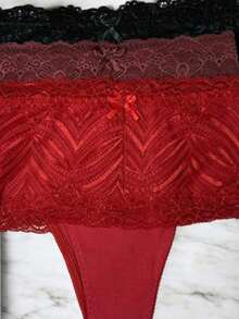 Kit 5 Calcinhas Cintura Alta Com Renda Modeladora Cós Alto Pós Parto. Kit calcinha algodão cós alto , cós em renda. calcinha Pós operatorio cirungico. calcinha modeladora de corpo - Multicolorido - Visão 7