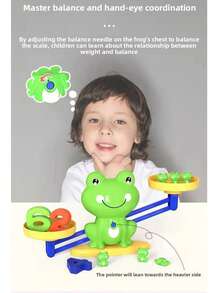 Frog Balance Scale Math Educational Toy, Toddler Number Recognition Addition & Subtraction Arithmetic Learning Tool, 3-Level Difficulty Challenge Cards, Hand-Eye Coordination & Balance Perception Training, Children's Desktop Game - Multicolor - View 13