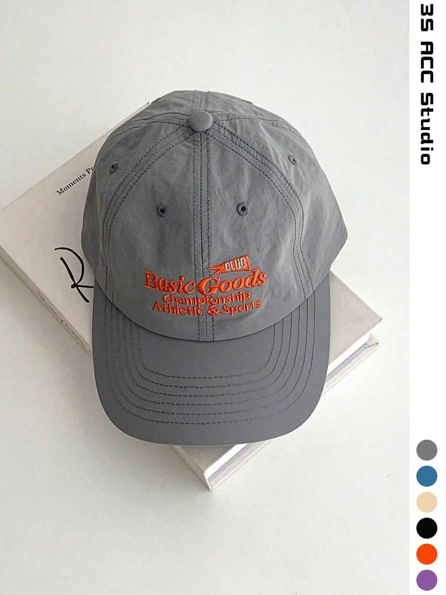 夏季輕量柔軟頂寬帽簷快乾防水棒球帽 女款刺繡防曬軟頂鴨舌帽 字母刺繡黑色棒球帽 女款新款快乾四季百搭帽 細格紋鴨舌帽 配色快乾運動登山鴨舌帽 滑板嬉皮女孩風