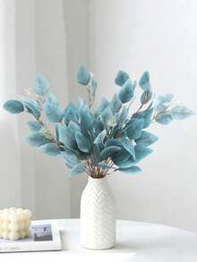 Folhagem Artificial de Folhas de Eucalipto Verde, Arranjo de Vaso de Parede de Flores DIY, Decoração de Sala de Estar, Quarto, Cozinha, Escritório, Decoração de Centro de Mesa para Casamento e Festa, Decoração de Jardim Interno e Externo para Outono e Inverno - Multicolorido - Visão 6
