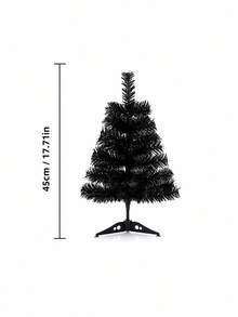 1pc Black Halloween Decorative Tree, Tree Body Only Without Hanging Lights, Black Christmas Tree, Black Holiday Tree, Artificial Pine Needle Tree, Faux Black Pine Tree, Black Pine Branch Tree, Black Tree-Shaped Ornament, Standing Floor Tree, Tree With Stand - Black Tree - View 13