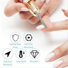 1pc Carbide Nail Polishing Bits, Nail Drill Bits, Nail Polishing Cleaning Brush, Pedicure Remover For Acrylic Gel, Nails Polishing Tools, Nail Art Pedicure Manicure Tools - Multicolor - View 5