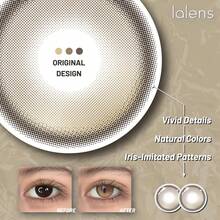 Lalens Lemon Amber Pro 圓形漸層自然混色年用隱形眼鏡 DIA 14.20MM BC 8.6MM 適合深棕色眼睛 派對約會妝容 柔光自然感 提升眼神美感 1對 日常妝容 秋冬風格 - Amber Pro Brown-14.2mm - 查看 5