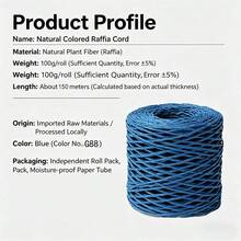 1pc/100g Fiber Paper Craft Rope Ribbon/Packaging Paper Rope, Handmade For DIY Decoration Gift Wrapping, Kraft Paper Craft Packaging Paper Line, Gift DIY Supplies Bouquet Decoration - One Size Fits All - View 6