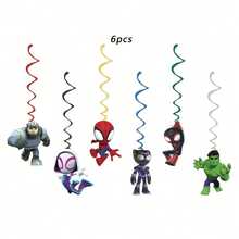 Hasbro Themed Birthday Decoration Set, Including Hanging Banners And Spiral Decorations, Suitable For Home Decor. - Multicolor - View 11