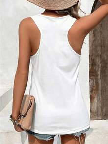 Mary J Blige Graphic Tank Tops Women, Y2K Summer Sleeveless Tops, Music Festival Going Out Crop Tops, Casual Streetwear - 白色6 - 查看 2