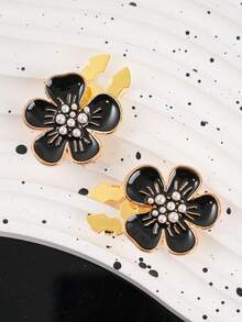 1/2 piezas Clip de cubierta de botón para camisa, decoración de gemelos sin costura, clip de flor de metal DIY para cuello de camisa, traje y vestido, accesorio de moda, regalo - A - Ver 4