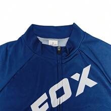 DONUTFOX New Unisex Long Sleeve Gradient Color Cycling Jersey Sports - Navy Blue - View 4