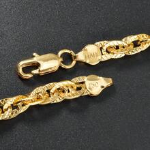 Elegant 18K Gold-Plated Copper Shiny Texture Twist Interwoven Necklace For Women Daily Party Wear, Perfect Gift - Gold - View 2