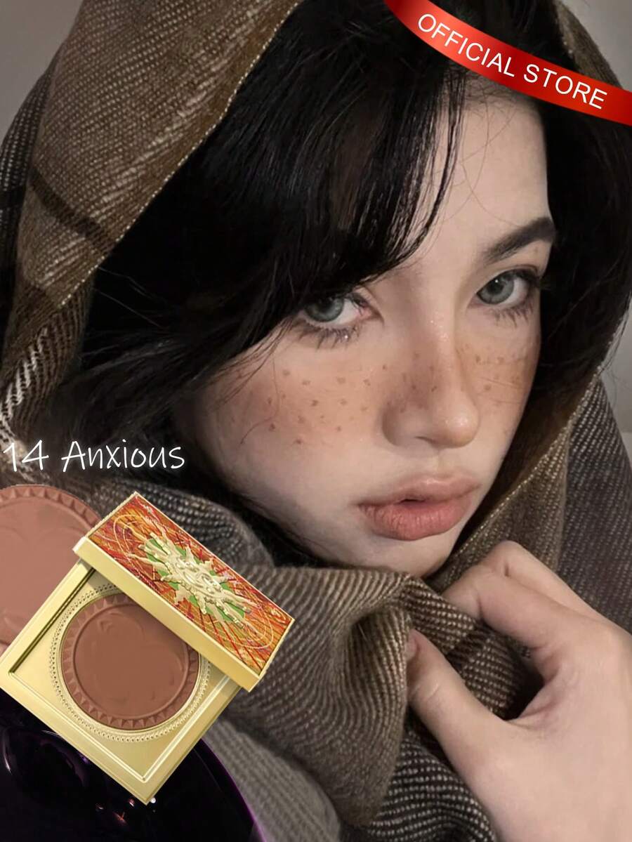 GIRLCULT Emotion Blush14 Anxious, Bedak Matte Kenyal, Bebas Minyak, Tekstur Halus, Tahan Lama, Menghaluskan Kulit, Warna Alami, Warna Dapat Dibangun, Ringan, Tidak Menggumpal, Untuk Penggunaan Sehari-hari, HADIAH 2.6g/0.09 Oz