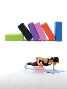 Bloque de yoga antideslizante, diseño biselado, soporte resistente, material de espuma EVA, ligero, adecuado para pilates, meditación, equilibrio, estiramiento, movimientos profundos, danza, fitness, yoga y otros deportes, un accesorio de fitness esencial. - Talla única - Ver 2