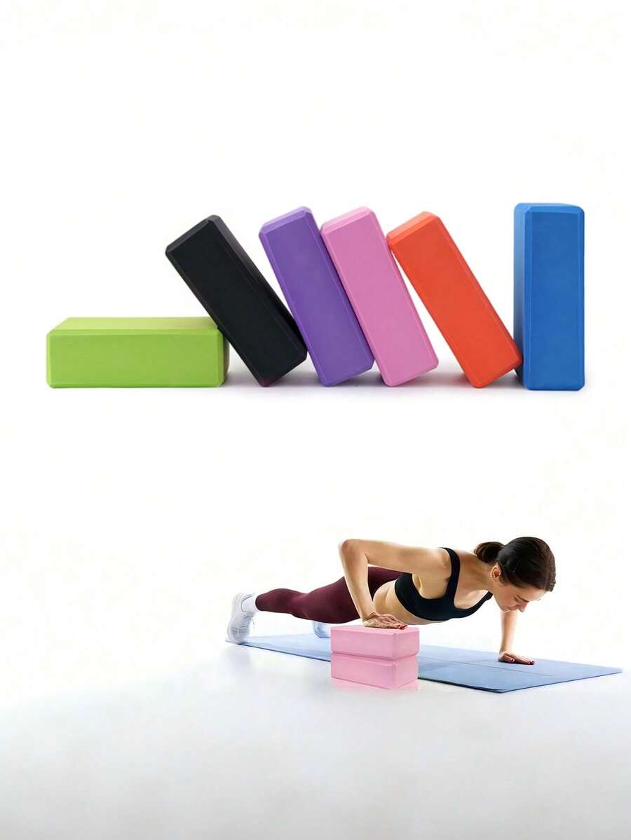 Bloque de yoga antideslizante, diseño biselado, soporte resistente, material de espuma EVA, ligero, adecuado para pilates, meditación, equilibrio, estiramiento, movimientos profundos, danza, fitness, yoga y otros deportes, un accesorio de fitness esencial.