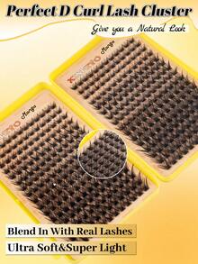 自然風 100D 濃密睫毛簇 10-18mm D捲度 細款睫毛簇 家用 DIY 接睫毛 (100D-10-18MIX Eyelashes) - 彩色 - 查看 6