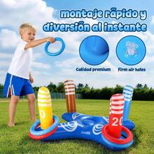 Inflatable Ring Toss Game For Swimming Pool Kit - Blue - View 5