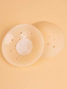 yuluan 1 Pair Breathable Solid Silicone Nipple Covers, Invisible Anti-Protrusion Breast Stickers For Women, Suitable For Wedding Dress, Backless, Camisole, Anti-Exposure - Apricot - View 1