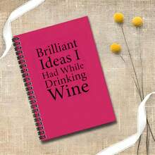 1 Book 50 Sheets 100 Pages Creative Quirky Style Wine-Inspired Spiral Coil Notebook, Suitable For Work And Study To Record Ideas Anytime, Perfect As Graduation Gift, Birthday Gift With Great Thoughtfulness, Whether For Writing Diaries, Making Daily Plans, Or Using As Memo Pads, Versatile Gift Choice For Various Occasions - One Book (50 Pages, 100 Pages) - View 3
