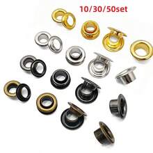 10/30/50 Set Metal Eyelet With Washer Grommet Ring Air Hole Rivet For Leather Bag Shoes Belt Cap Clothes - A - View 1