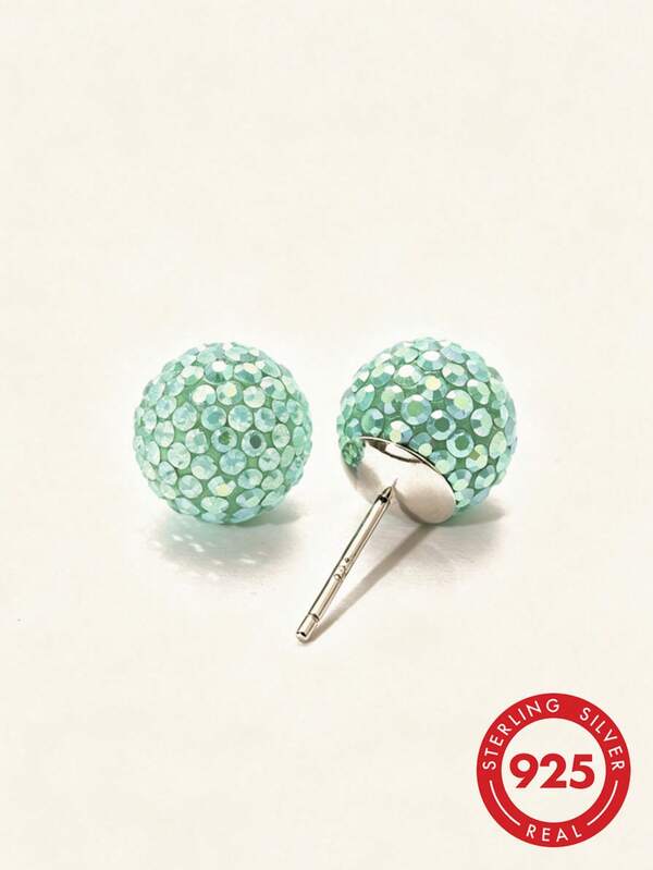 1 paire de boucles d'oreilles à clous d'été fraîches et scintillantes, couleurs vibrantes avec clous faits à la main, légères et accrocheuses, polyvalentes pour n'importe quelle tenue