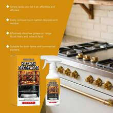 300ML Kitchen Degreaser Spray Heavy Duty Grease Killer, Quickly Remove Burnt Cooking Oil Grime & Stubborn Stains, Multipurpose Cleaning Spray For Range Hood Stove Oven Microwave Tile Kitchen Surface - Liquid - View 3