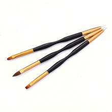 3pcs Professional Nail Art Brush Set - 3D Gel Pen, Acrylic Pen, Gel Nail Polish Nail Art Design Pen Painting Tool, Striped Nail Art Brush, Used For Drawing Long Lines, Nail Gel Brush, Nail Art Brush, Suitable For Home Nail Salon - Multicolor - View 6