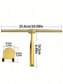 1pc Gold/Black/Silver Bathroom Squeegee, Shower Brush, Mirror Squeegee, Window Squeegee, Bathroom Accessories, Home Decor Essential Cleaning Tool, Metal Shower Rack Durable Cleaning Tool, Random Color And Style Set - Multicolor - View 8