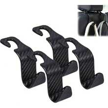 2pcs Car Seat Back Storage Hooks, Headrest Hanging Hooks, Multi-Function Rear Seat Storage Hooks, Front & Rear Seat Hanging Racks, Car Interior Storage Accessories, Suitable For Car Accessories, Car Decoration & Organization Hooks, Women Car Accessories - Black - View 9