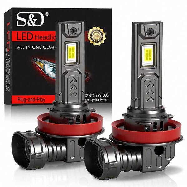 S&D H11 LED 車頭燈 Canbus HB3 9005 HB4 9006 LED 霧燈 汽車用 40000LM 60W 6000K 自動駕駛燈