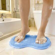 1PC Multi-Function Large Size Silicone Suction Cup Wall-Mounted Bathroom Massage Pad, Foot And Back Massager, Bathroom Anti-Slip Mat, Exfoliating And Descaling Tool, Home Cleaning Massage Brush - Multicolor - View 4