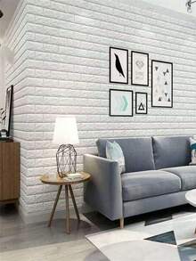 25pcs 3D Brick Texture Wall Stickers, Self-Adhesive Wallpaper, Beautiful Waterproof Oil-Proof Easy To Cut, Suitable For Living Room Bedroom Kitchen - Multicolor - View 8