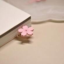 3pcs Cute Pink Cherry Blossom Bookmark Clips, Bookmarks, Paper Clips, Paper Clips, Cherry Blossom Page Markers Suitable For Books And Journals, Decorative Paper Clips Suitable For Office Documents, Study Notes And Planner Organization, Cute Stationery Gift Suitable For Students And Readers - Bookmark - View 3