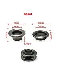 10/30/50 Set Metal Eyelet With Washer Grommet Ring Air Hole Rivet For Leather Bag Shoes Belt Cap Clothes - A - View 10