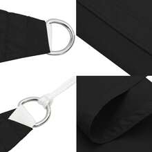 Black Rectangular Oxford Fabric Sun Shade Sail 2x2,5m Garden Patio Balcony Terrace Outdoor Sun Shade Windbreak Mounting Waterproof Breathable Light Filtering - B - View 7