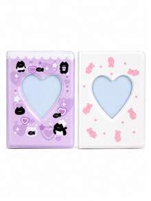 1pc Super Cute Heart-Shaped Mini Photo Album, 3-Inch 40-Page Single-Slot Storage Album, Commemorative Book, Holiday Birthday Gift - Pocket Size - View 12