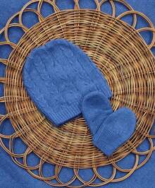Complete Knitted Maternity Outfit, Blanket, Hat And Gloves - 水鴨藍 - 查看 4