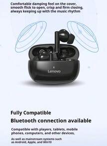 Lenovo TA210 藍牙耳機 深低音立體聲 麥克風 入耳式耳機 長續航 低延遲 適合遊戲音樂運動 主動降噪 無線耳機 - 櫻花白 - 查看 4