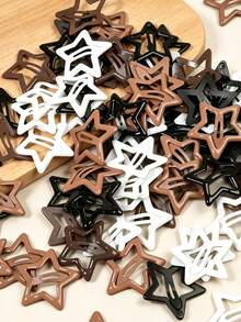 10/30/50/100PCS-Colorful Star Hair Clips, Suitable For Baby Bangs And Side Hair, Fashionable And Versatile Hair Accessories For Outings, Best Gift Choice For Children - Multicolor - View 5