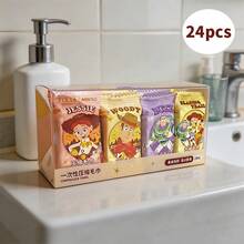 Miniso Disposable Compressed Towel, Quick Expand Individual Facial Cloth, Wash Accessory For Business Trip Hotel, Soft Plant Fiber Material (24 Counts) - Multicolor - View 6