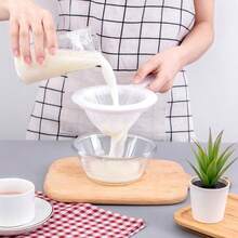 Passoire multifonction à haute densité, filtre à lait de soja, bouchon de filtre à jus, sac filtre à lait de soja pour aliments, séparateur de jus à mailles fines pour la maison, sac filtre à cuillère de drainage de cuisine - Voir 1