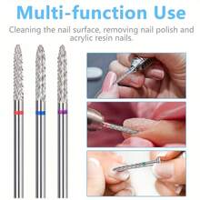 1pc Carbide Nail Polishing Bits, Nail Drill Bits, Nail Polishing Cleaning Brush, Pedicure Remover For Acrylic Gel, Nails Polishing Tools, Nail Art Pedicure Manicure Tools - Multicolor - View 3
